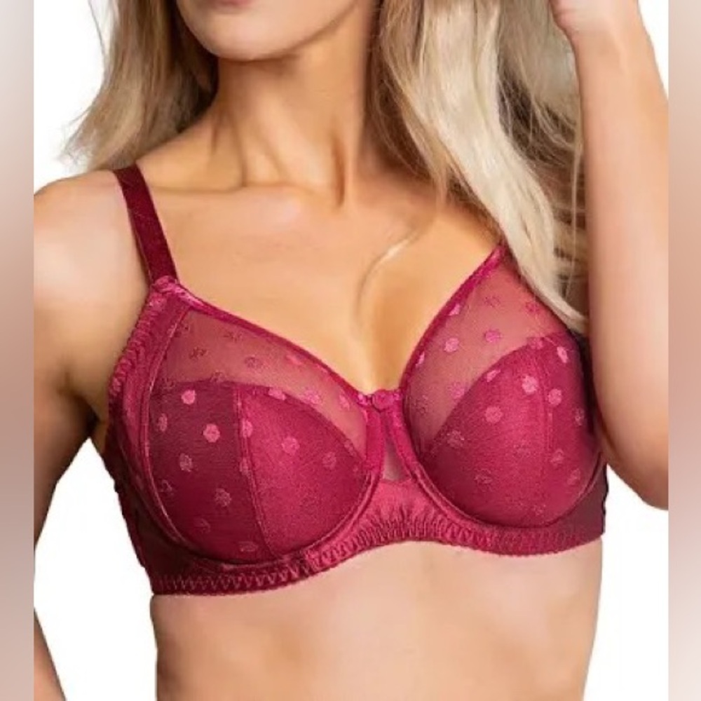 NWT Fit Fully Yours B2498 Carmen Deep Red Bra